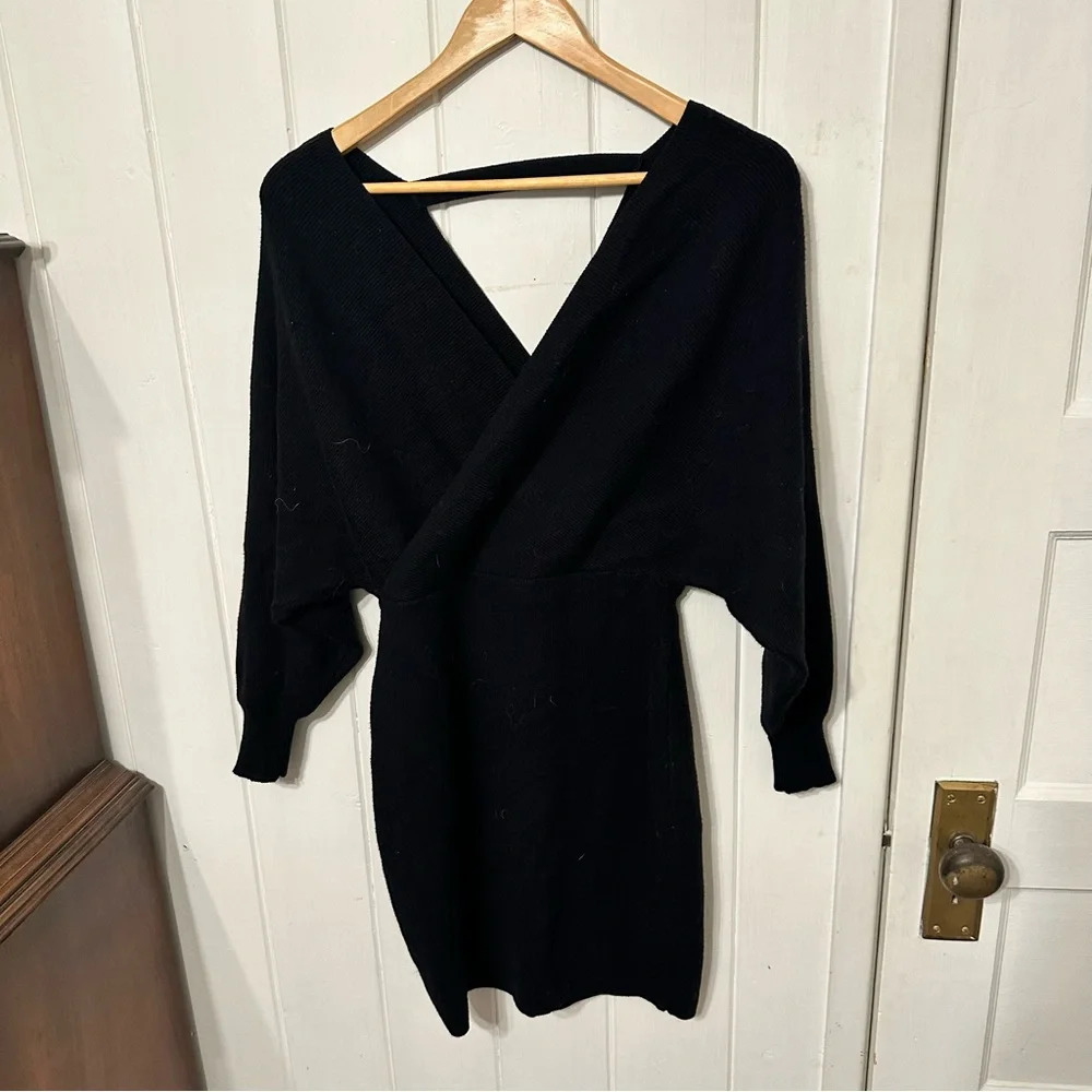 Zonsajoa black sweater dress. Size S.